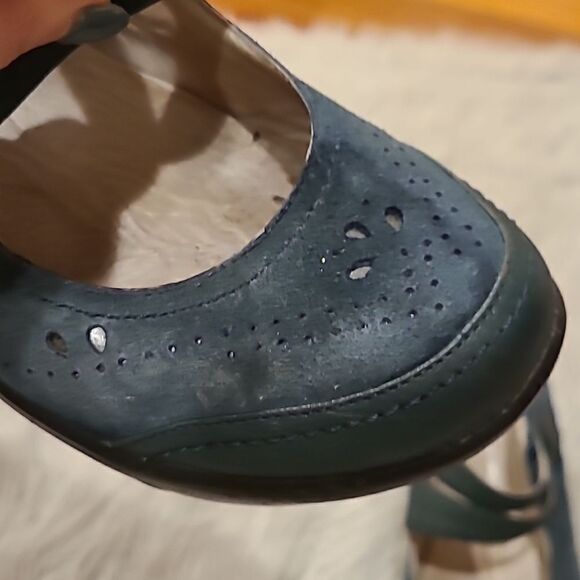 Jambu womens teal velcro side Mary Jane with heel size 8.5 - Picture 9 of 13